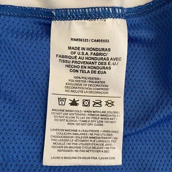 Nike Dry Fit “Lunardi’s” V-Neck Basketball Sporty Athletic Blue White Boys Men J - Picture 5 of 10